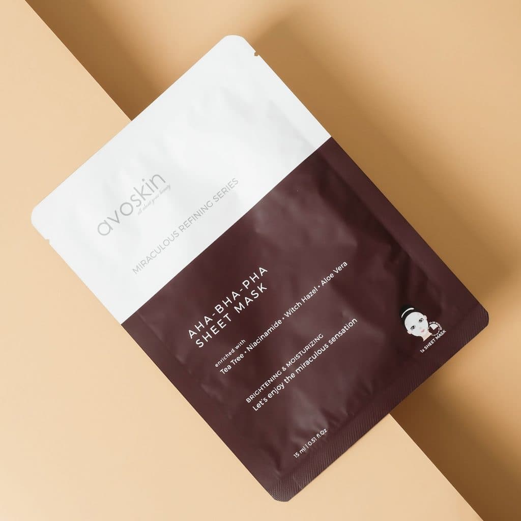 Avoskin Miraculous Refining AHA BHA PHA Sheet Mask 17ml