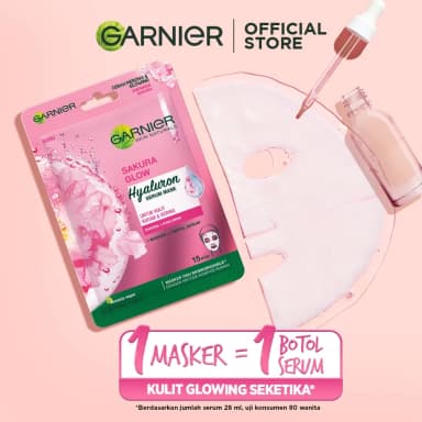 Garnier Sakura Glow Hyaluron Hydrating Sheet Mask