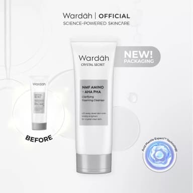 Wardah Crystal Secret NMF Amino + AHA PHA Clarifying Foaming Cleanser