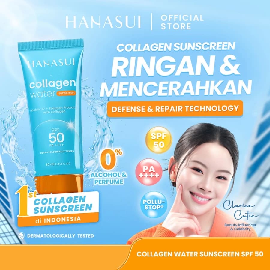 Hanasui Collagen Water Sunscreen SPF 50 PA++++ 30ml