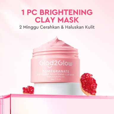 Glad2Glow Pomegranate Niacinamide Brightening Clay Mask