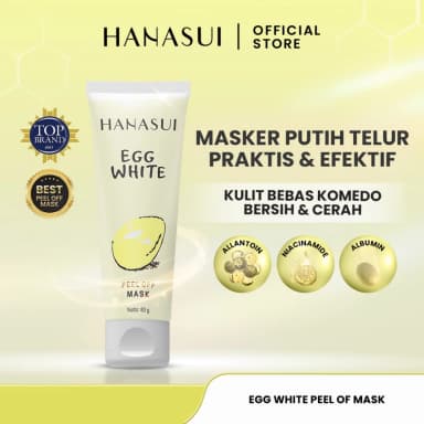 Hanasui Naturgo Egg White Peel Off Mask 60g (Tube)