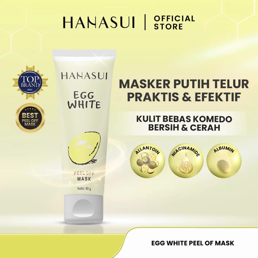 Hanasui Naturgo Egg White Peel Off Mask 60g (Tube)