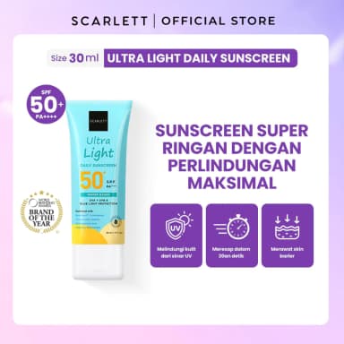 Scarlett Whitening Ultra Light Daily Sunscreen SPF 50+ PA++++