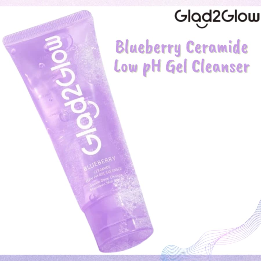 Glad2Glow Blueberry Ceramide Low Ph Gel Cleanser