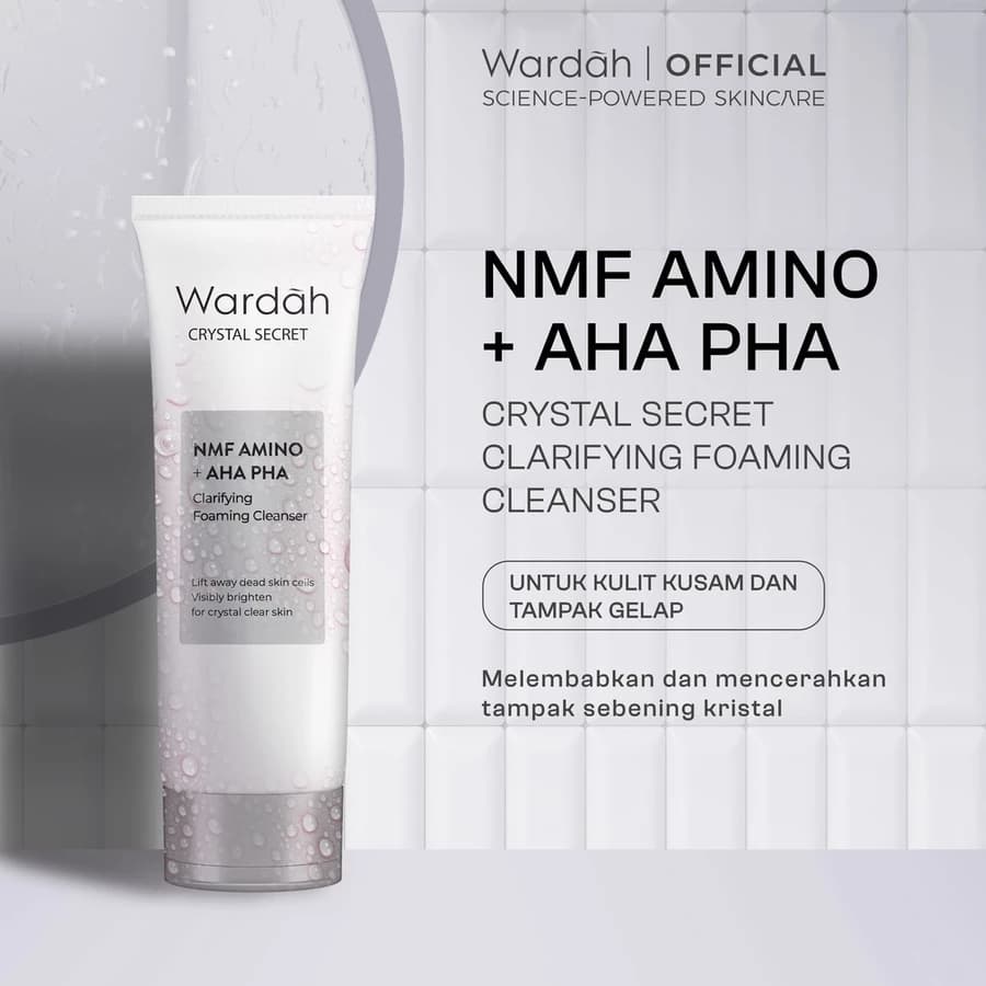 Wardah Crystal Secret NMF Amino AHA PHA Clarifying Foaming Cleanser 100ml