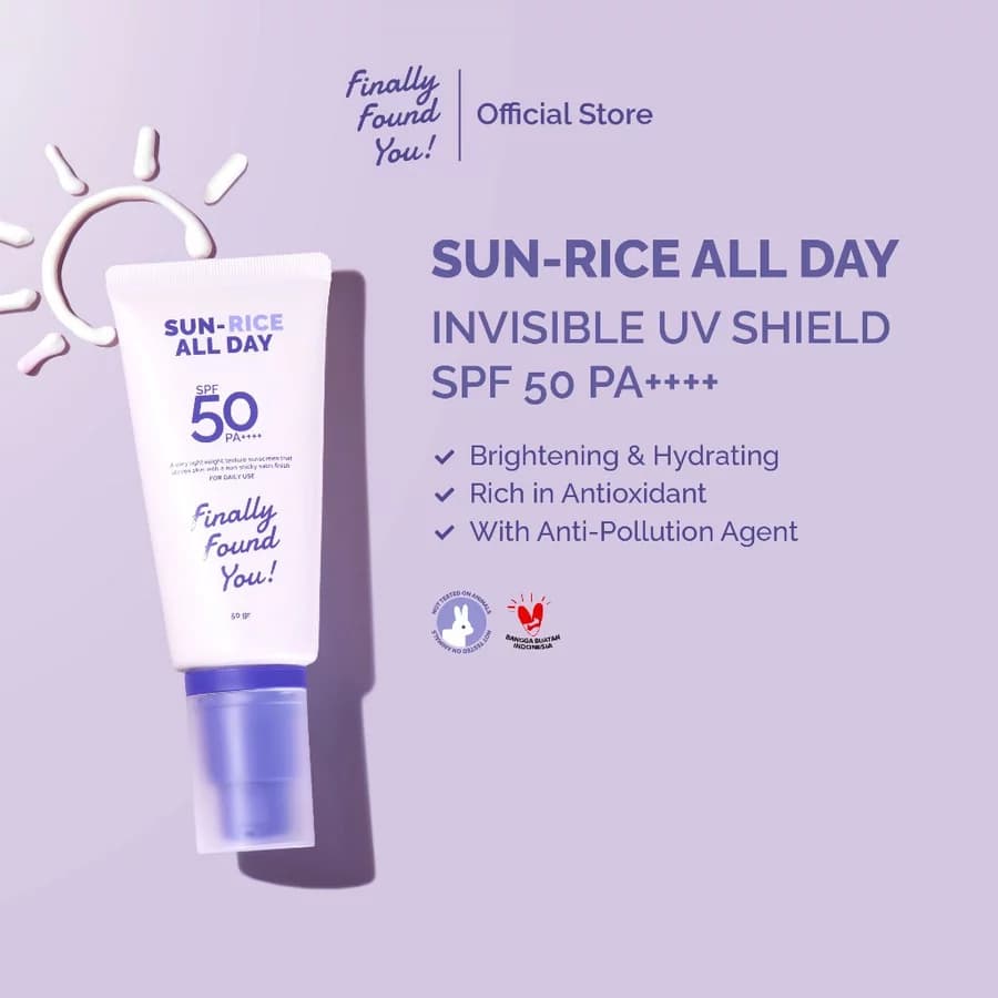 Finally Found You! SUN-RICE ALL DAY Invisible UV Shield SPF 50 PA++++
