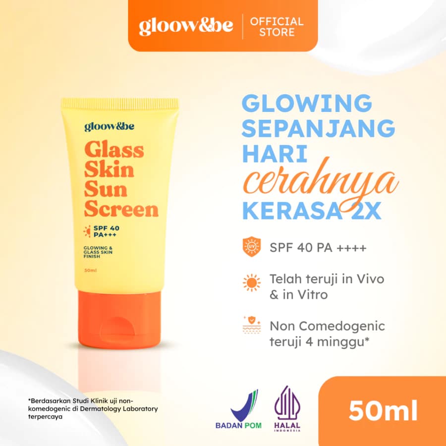 Gloowbe Glass Skin Sunscreen SPF 40 PA+++ Hybrid 50ml