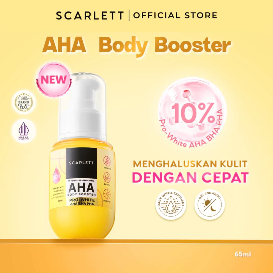 SCARLETT Intense Brightening AHA Body Booster 10% AHA BHA PHA Pro-White 250ml