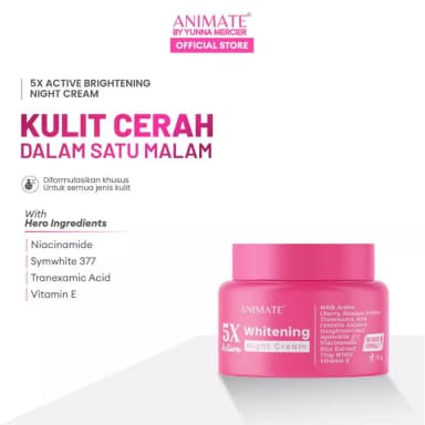 Animate 5X Active Whitening Night Cream 30g