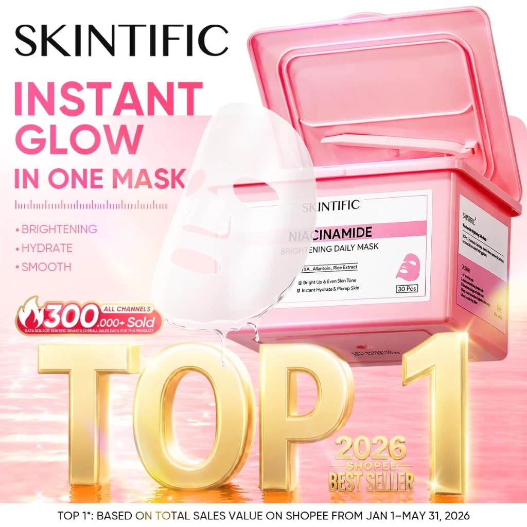 SKINTIFIC Niacinamide Brightening Daily Mask 30 Sheets