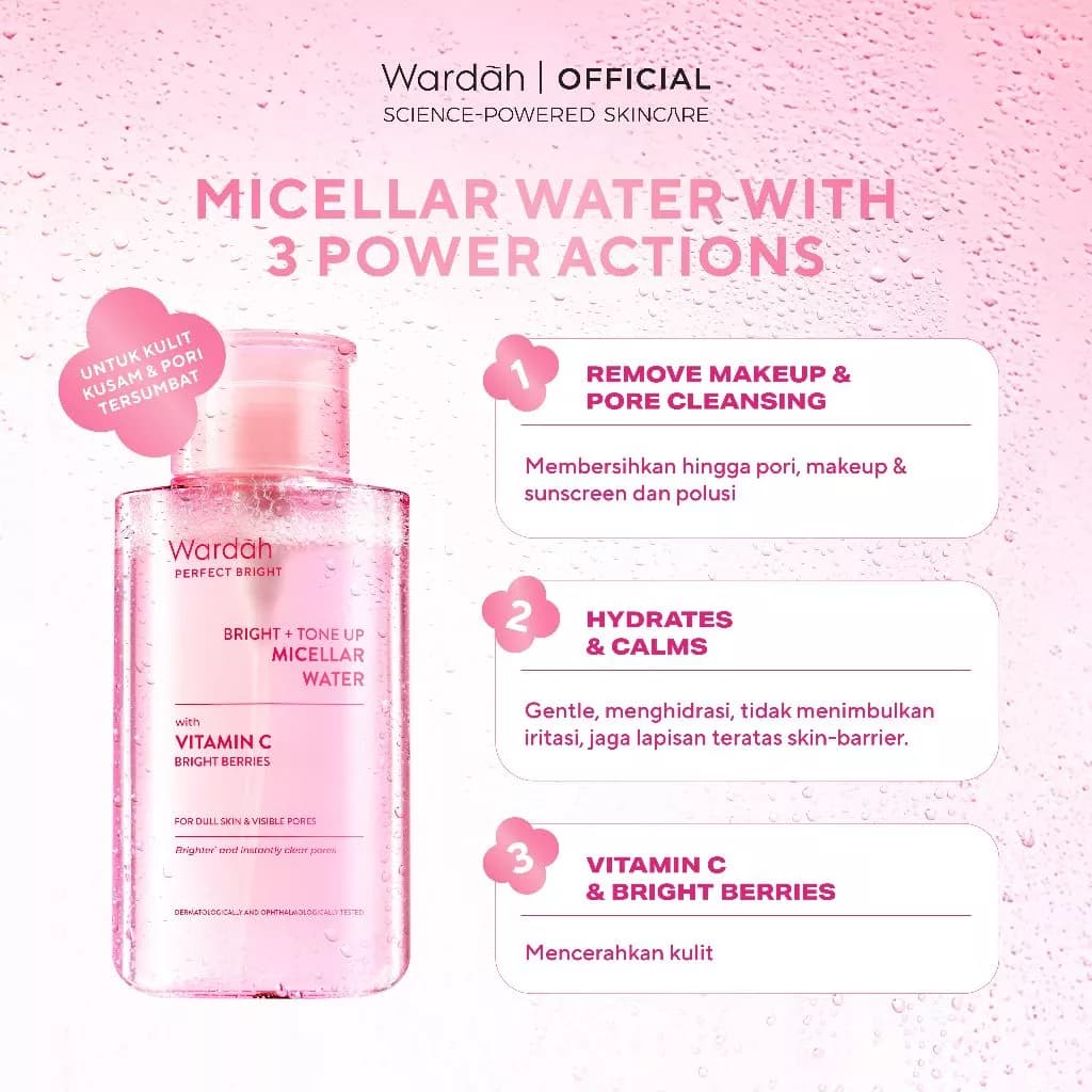 Wardah Perfect Bright Tone Up Micellar Water 240ml