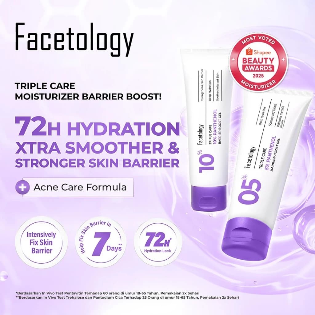 Facetology Triple Care Panthenol Barrier Boost Gel Moisturizer
