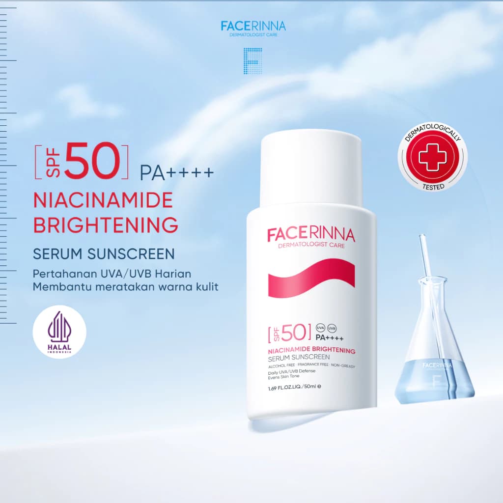 Facerinna Niacinamide Brightening Serum Sunscreen SPF 50 PA++++