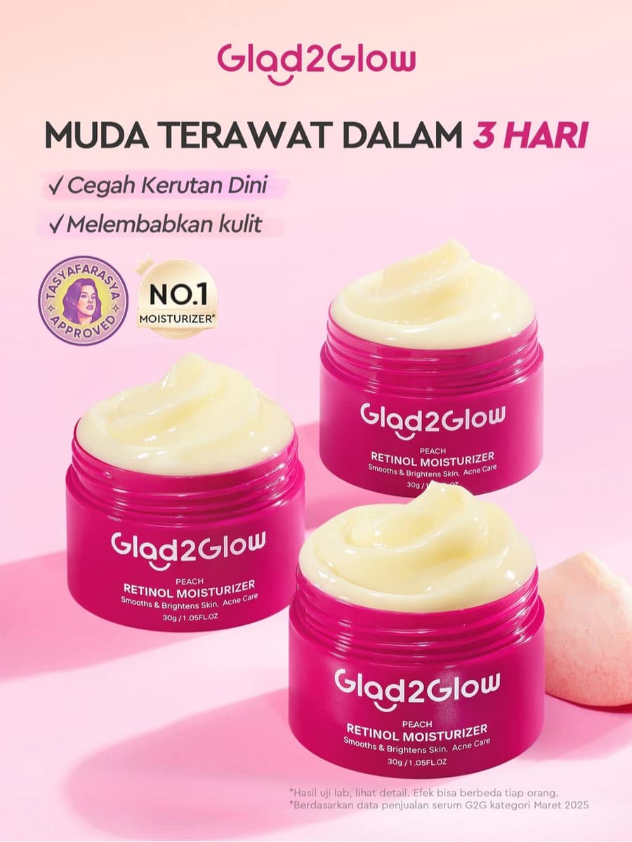 Glad2Glow Peach Retinol Moisturizer 30g