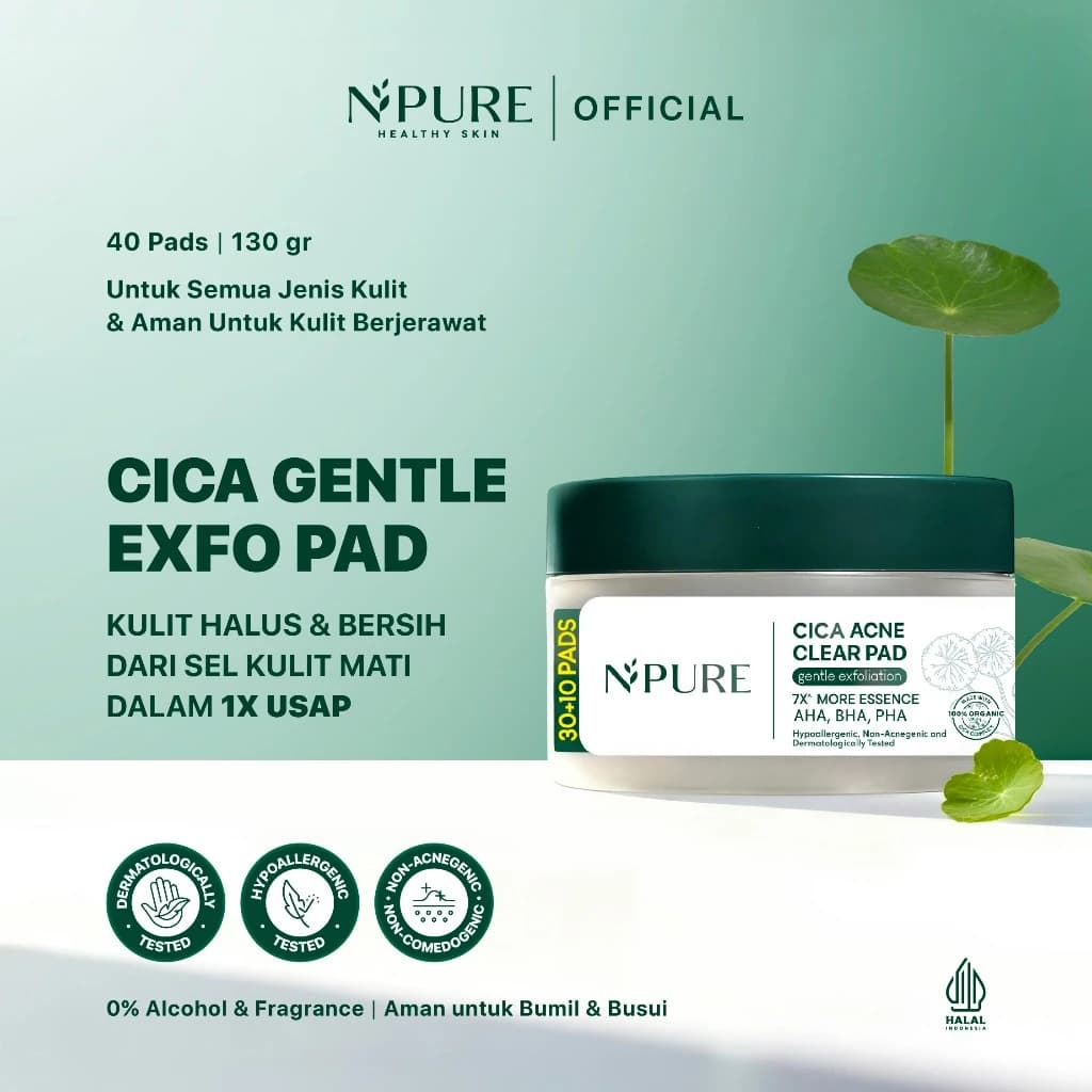 NPURE Acne Clear Pad Cica / Licorice Bright & Glow Exfoliating Pad