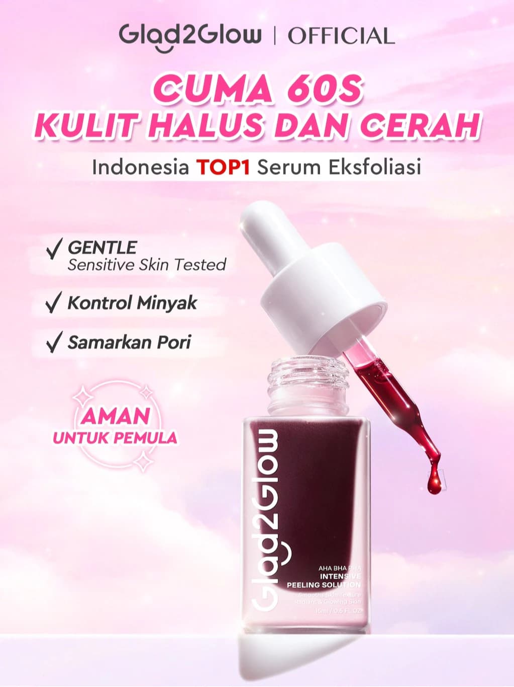 Glad2Glow AHA BHA PHA Intensive Peeling Solution 15ml