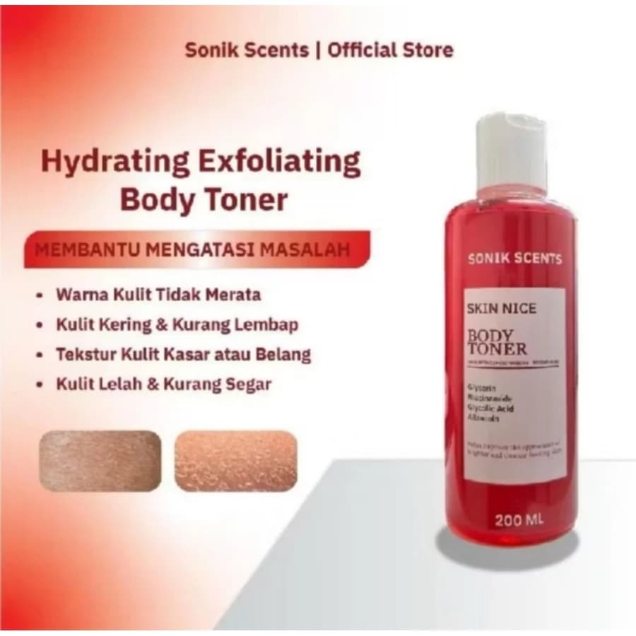 SONIK SCENTS SKIN NICE BODY TONER MERAH 200 ML