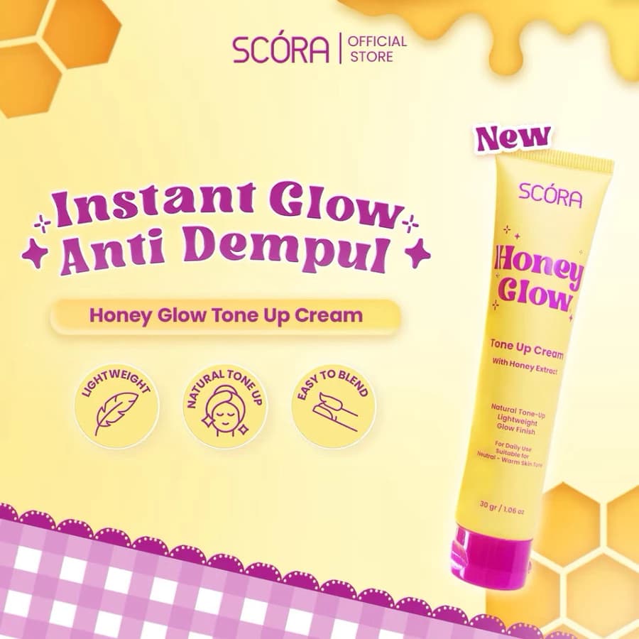 SCORA Honey Glow Tone Up Cream 30 Gr