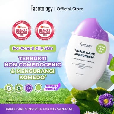 Facetology Triple Care Sunscreen For Acne and Oily Skin SPF 40 PA+++