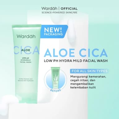 Wardah Cica Aloe Low pH Hydramild Facial Wash Nature Daily