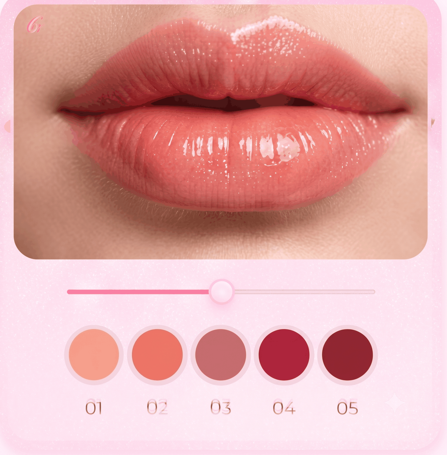 Preview Lip Try-On — pilih shade lipstik langsung di bibir